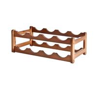Wooden Wine Rack, 2-Tier Counter , Space Saving, Durable, Elegant Design that Supports the Storage and Presentation of Wine Bottles, Ideal for Enthusiasts, Friends, Adults