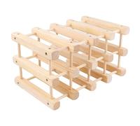 Wooden Wine Rack for Cabinet - 15 Piece Wine Bottle Holder with Assembly Hammer Sturdy Support for Kitchen & Home Bar - Original Wood Design