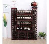 Wooden Wine Rack - Freestanding Wine Cooler & Display Cabinet Rustic nizer for Home/Bar/Counter Solid Wood 120x30x150 cm Perfect for Wine Storage & Showcase