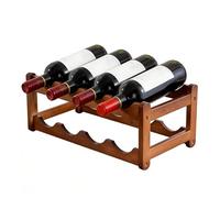 Wooden Wine Rack - Space Saving Bottle for Home | Solid Wine Wood Construction, 2 Tier Design, Durable and Stylish | Kitchen, Worktop, Cabinet, Dining Room |