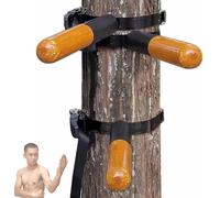 Wooden Wing Chun Training Dummy, Wall Mounted Martial Arts Practice Equipment with 3 Spring Arms for Portable Exercise