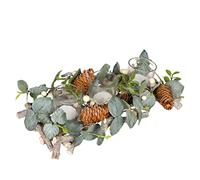 Wooden Winter Tea Light Holder Hazel Berry Triple Candle Holder Lantern Jar