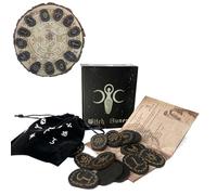 Wooden Witches Guessing Game | 14 Pieces Engraved Symbols | Esoteric Kit For Meditation Practices Reading Destiny Spirituality Artifacts Bags Bags For Family