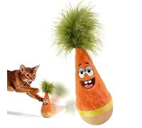 Wooden Wobble Cat Toy Interactive Silent Self-Righting Teaser
