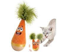Wooden Wobble Cat Toy Silent Self-Righting Kitten Teaser