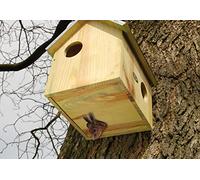 Wooden Wood Squirrel House Home FSC 100% Zinc Roof