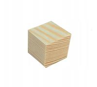 Wooden World 10 x Cubes Raw Wooden Dices Art Craft Wood Shape Square - 40 mm