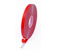 Wooden World - Double Sided Acrylic Gel Mounting Tape - Transparent Tape (15 mm width, 0,5 mm thick, 33 meters long)
