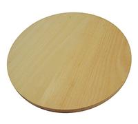 Wooden World Round Wood Cutting Board, Beech Wood, Diameter 25cm, Thickness 18mm, 10 Inches, Brown