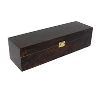 Wooden World - Wine storage box wine accessories, wooden casket gift - Lacquered Dark brown Wenge