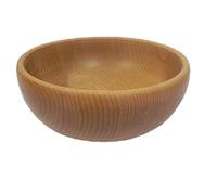 Wooden World - Wooden Decorative Fruit and nut Bowl - Rustic Style Natural Beech Wood Serving Bowl for Snack - 23 cm