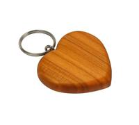 Wooden World - Wooden Key Ring Little Heart Shape Wood Keyring Keychain Car Keys House 4 x 3.5 cm