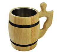 Wooden World - Wooden Oak Beer Mug Cup Tankard Very Solid Father's Day 0.5l Solid /M01