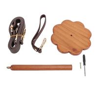 Wooden Wrist Yarn Holder, Portable Yarn Organizer with Wrist and Shoulder Straps, 360° Rotating Knitting Yarn Ball Stand for Crochet Crafters On the Go