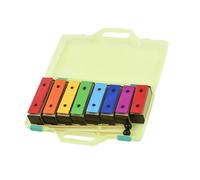 Wooden Xylophone 8-note Xylophone Colorful Glockenspiel Removable Rainbow Color Metal Plates Resonator Bells With Plastic Mallets