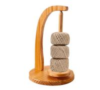 Wooden Yarn Ball Holder, Wool Unwinder for Crocheting & Knitting Accessories, Magnetic Yarn Spinner, Rotating Wooden Rack for Knitting Lovers Supplies, Grandma & Mother's Day Gift (Log Color)
