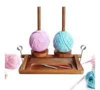 Wooden Yarn Holder - Double Winder Thread Organizer Dispenser,Yarn Ball Holder Stand,for Blocking Birthday Women Beginners Grandma Adults Crochet Crocheting Supplies Craft Crocheters Sewing