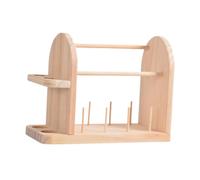 Wooden Yarn Holder Storage Horizontal Thread Spool Storage Rack for Knitting