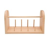 Wooden Yarn Holder with 9 Spindles, Beech Yarn Dispenser for Crocheting Knitting Sewing, Smooth Rotating Yarn Ball Holder with Easy Assembly for Home Crafters