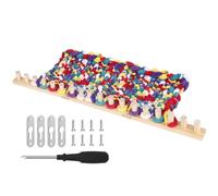 Wooden Yarn Loom - Chunky Knitting Frame for Beginners, Adults with Blanket Making Function, Craft Tool for Kids, Home Decor, Sofa, Couch and Living Room, 90x7.2x5 cm