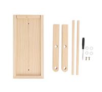Wooden Yarn Storage Rack Double Layer Portable Non Slip Crochet Yarn Holder with Storage Drawer for Knitting Enthusiasts Crafters Wood Material 6 Accessories Included
