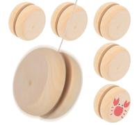 Wooden Yo-Yo Toys Multipack for Kids Unfinished Ball Diy Painting Party Favors Educational Hand Eye Coordination Playroom Fun