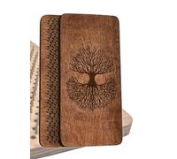 Wooden Yoga Board for Acupressure and Meditation with Nails for Deep Tissue Massage, Sadhu Board for Yoga Practice, Acupuncture Massage, Pitch of Nails 0.31 in, oak