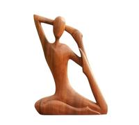 Wooden Yoga Pose Statue,Yoga Meditative Girl Figurines,Abstract Model Woman Statue,Hand Carving, For Tabletop Ornaments,Room Decor