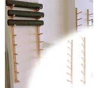 Wooden Yoga Shelf Holder/Mat Rack, Multi-Tier Wooden Pilates Storage Rack For Wellness Center/School/Training Center/Office Relaxation Area, Yoga Mat Timber Holder Stand(2 pcs,Layer 7-122cm/48in)