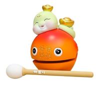 Wooden Zen Drum Decompression Wooden Fish Meditation Wooden Fish Yuanbao Snake Wooden Fish Temple Musical Instrument for Decompression Meditation