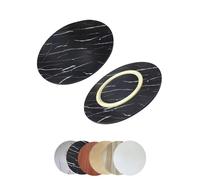 Wooden360° Rotating Serving Plate - Large Round Turntable for Dining Table & Kitchen Black 60 cm (24 inch) - Perfect for Entertaining & Meal Sharing