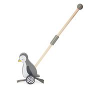 WoodenFun Animal Wooden Push Pull Cart Montessori Walking Learning Toy for Toddlers 1+(Penguin)