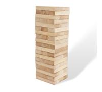 WOODENFUN Large Wooden Tumbling Tower Game, Stack to Over 45cm 57pcs Jumbo Yard Games Outdoor Timber Stacking Game Night Toy Gift for Kids Adults Family