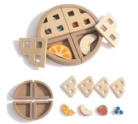 WOODENFUN Wooden Pretend Play Toy Fruit Pie, Kids Play Kitchen Accessories