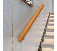 WoodenHandrailWallMounted Indoor Railing for Cases 1m to 4m Lengths Stylish & Safe Bathroom & Hallway Handrail (Size: 350cm)