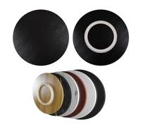 WoodenTurntable 360° Rotating Serving Tray for Dining Table Large 20-Inch Round Plate Ideal for Sharing Food Available in Black 50cm/20inch.