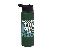 Wooder The Philly Way to Say H2O Philly New Jersey Accent Stainless Steel Insulated Water Bottle