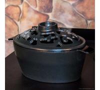 Woodeze Home Indoor Decorative Wood Stove Cast Iron Humidifier 2 Quart Satin Black Filigree Steamer by John Wright