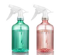 WOODFIB 2 Pcs Spray Bottles, 500ml Empty Spray Bottle, Plant Misting with Adjustable Spray Head & Clog Proof, Water Spray Bottle for Household, Cleaning, Garden, Plants, Hairdressing