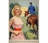Woodhall Spa Travel Poster - A4 Wall Art, Wanderlust Print, Inspirational World Map, Vintage City, Retro Poster, Home Decor for Living Room, Office, Gift Idea for Travel Lovers