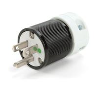 Woodhead 5366ORG Super-Safeway Plug Industrial Duty Straight Blade 2 Poles 3 Wires NEMA 5-20 Configuration Nylon Oragne and White 20A Current 125V Voltage