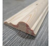 WOODICA Solid Pine Decorative Moulding Rail 1m x 63mm x 25mm | Softwood Dado Trim for Wall Panelling, Wainscoting & DIY Projects | Paintable & Stainable - Pack (1)