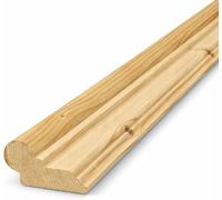 WOODICA Standard Picture Rail Profile 100cm Length - Solid Pine Wood, Planed Smooth with 6mm Rear Rebate-Lip for Traditional Picture Hooks, Ready for Paint, Stain, or Oil - Made in UK (4)
