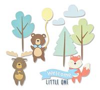 Woodl and Baby Dies for Card Making Teddy Bear,Moose and Fox Metal Cutting Dies for DIY Scrapbooking Paper Crafting Handmade Crafts Scrapbooking Supplies Arts Supplies Crafts Projects Album Decor