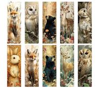 Woodland Animal Bookmarks, 100 Pcs Bulk Paper Bookmarks for Reading
