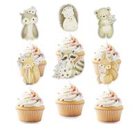 Woodland Animal Cupcake Toppers 18pcs Woodland Creatures Cupcake Picks Decorations Forest Friends Baby Shower Boys Girls Birthday Party Decorations