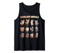 Woodland Animals Chart for Kids Forest Animal Learning Tank Top