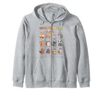 Woodland Animals Chart for Kids Forest Animal Learning Zip Hoodie