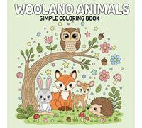 Woodland Animals Coloring Book: Simple & Cute Forest Creatures for Relaxing Coloring Fun