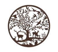 Woodland Animals Garden Wall Screen 1m Diameter Inspirational Gifting Brown One Size